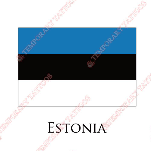 Estonia flag Customize Temporary Tattoos Stickers NO.1869